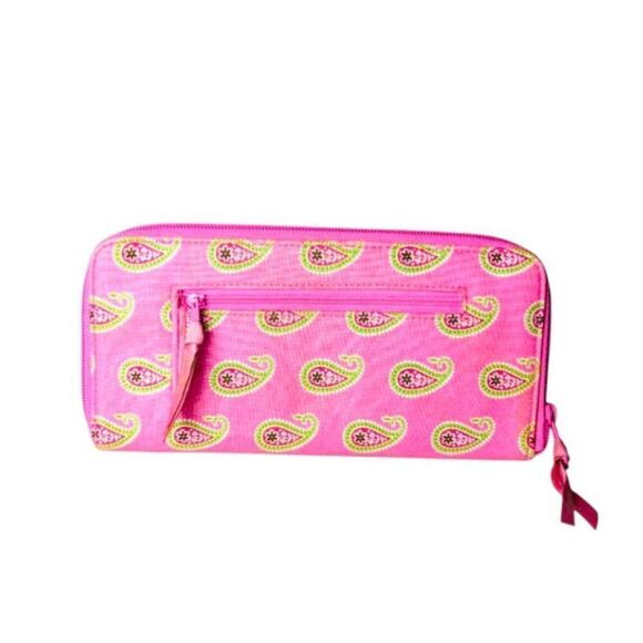 VERA BRADLEY Zip Around Wallet In Bermuda Pink - Picture 1 of 5